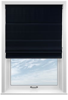 Lucerne Faux Silk, Noir - Roman Blind